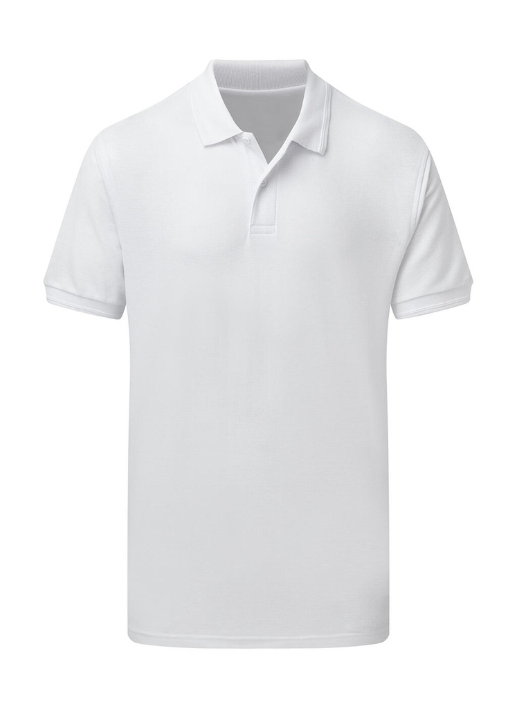 Poly Cotton Polo Men White