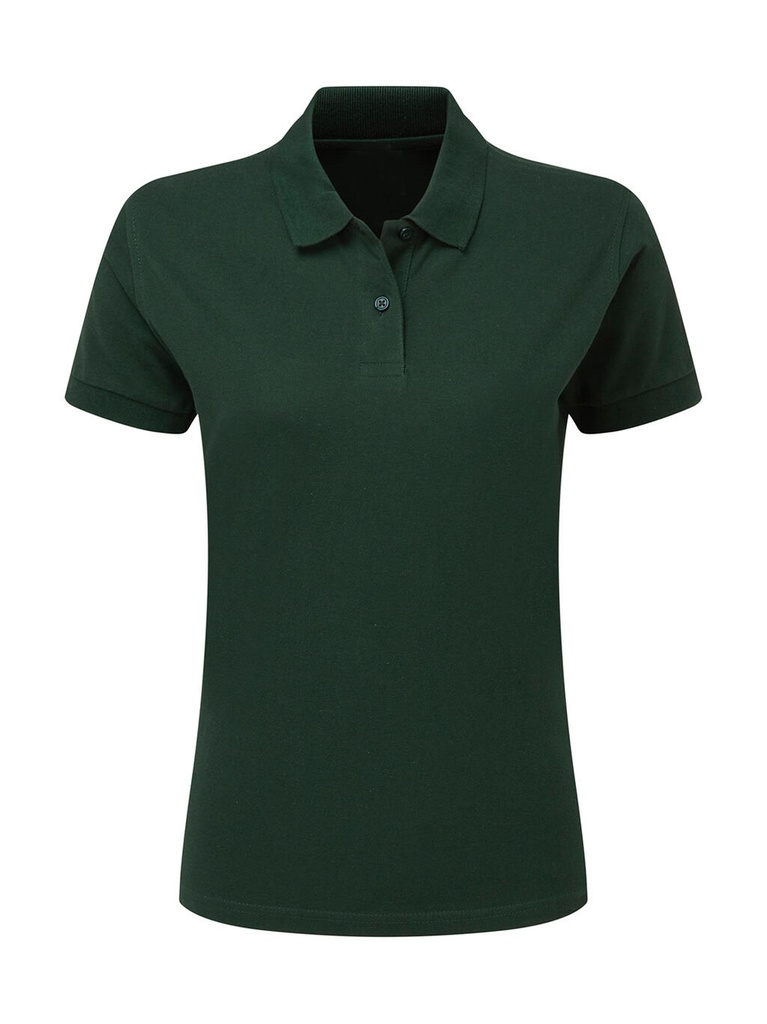 Cotton Polo Women Bottle Green