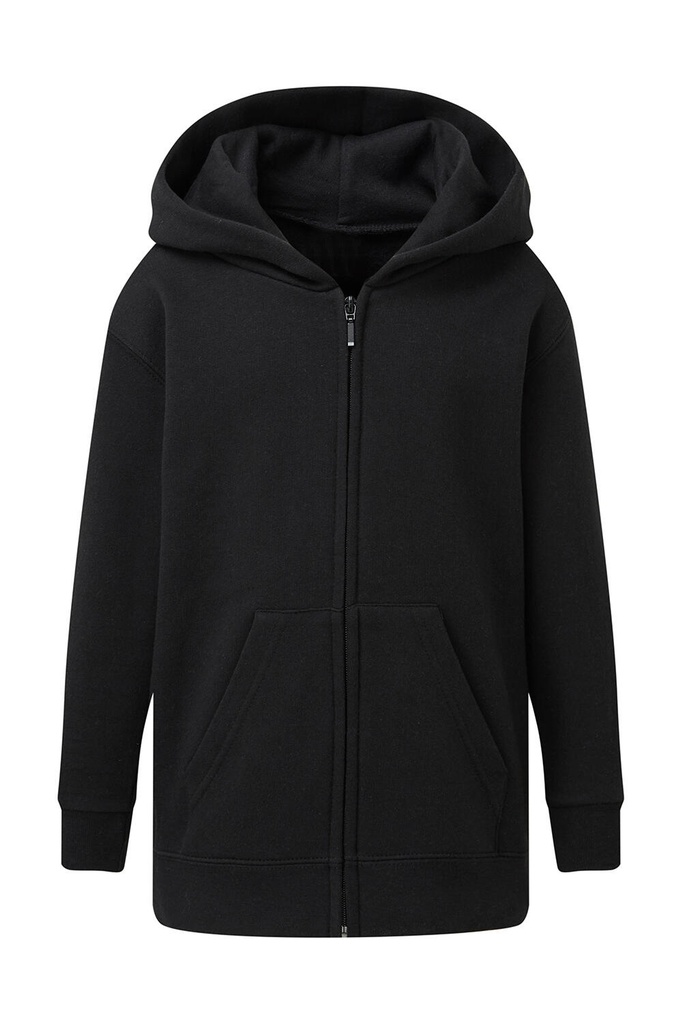 Hooded Full Zip Kids Black