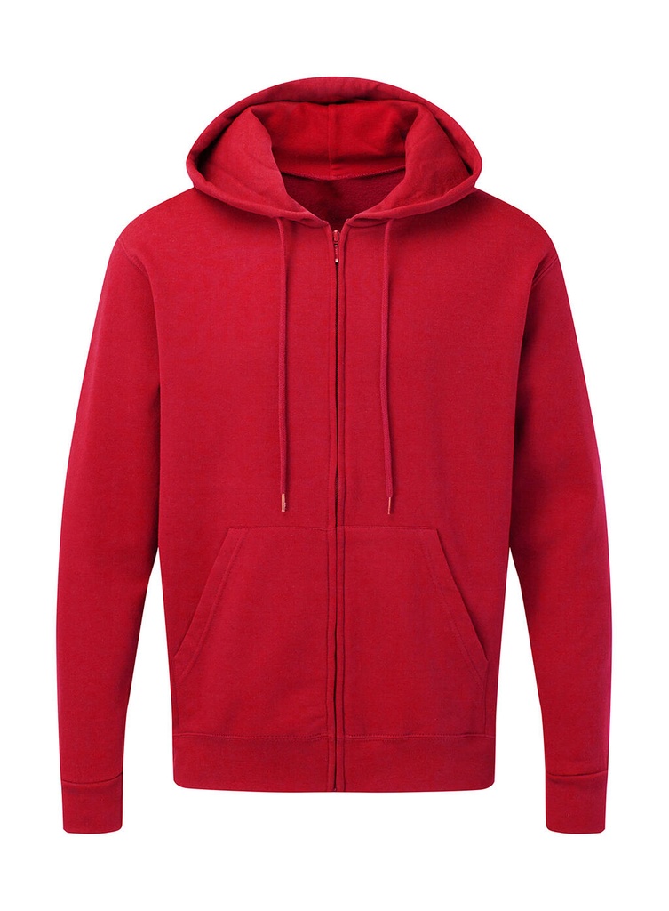 Hooded Full Zip Men Red