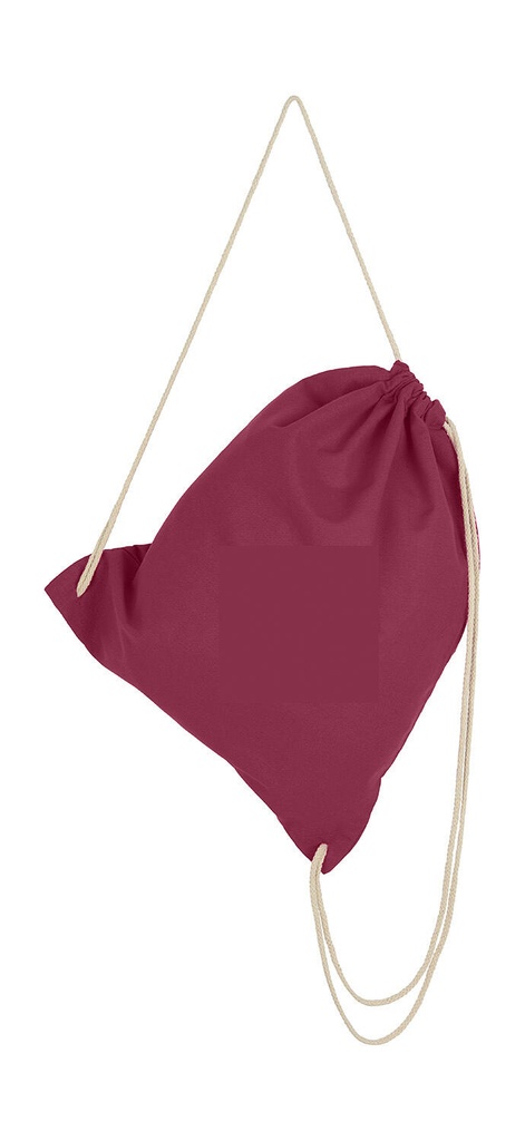 Cotton Drawstring Backpack Claret