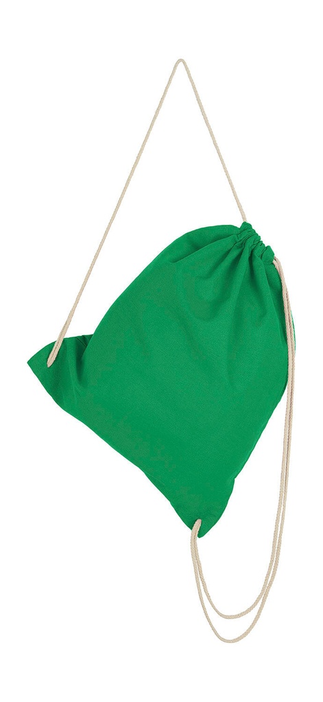 Cotton Drawstring Backpack Peagreen