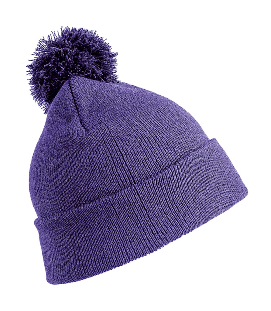 Junior Pom Pom Beanie Purple