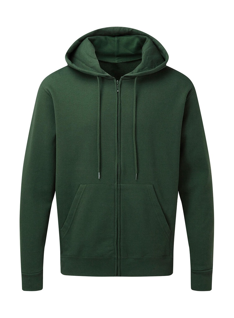 Hooded Full Zip Men Bottle Green