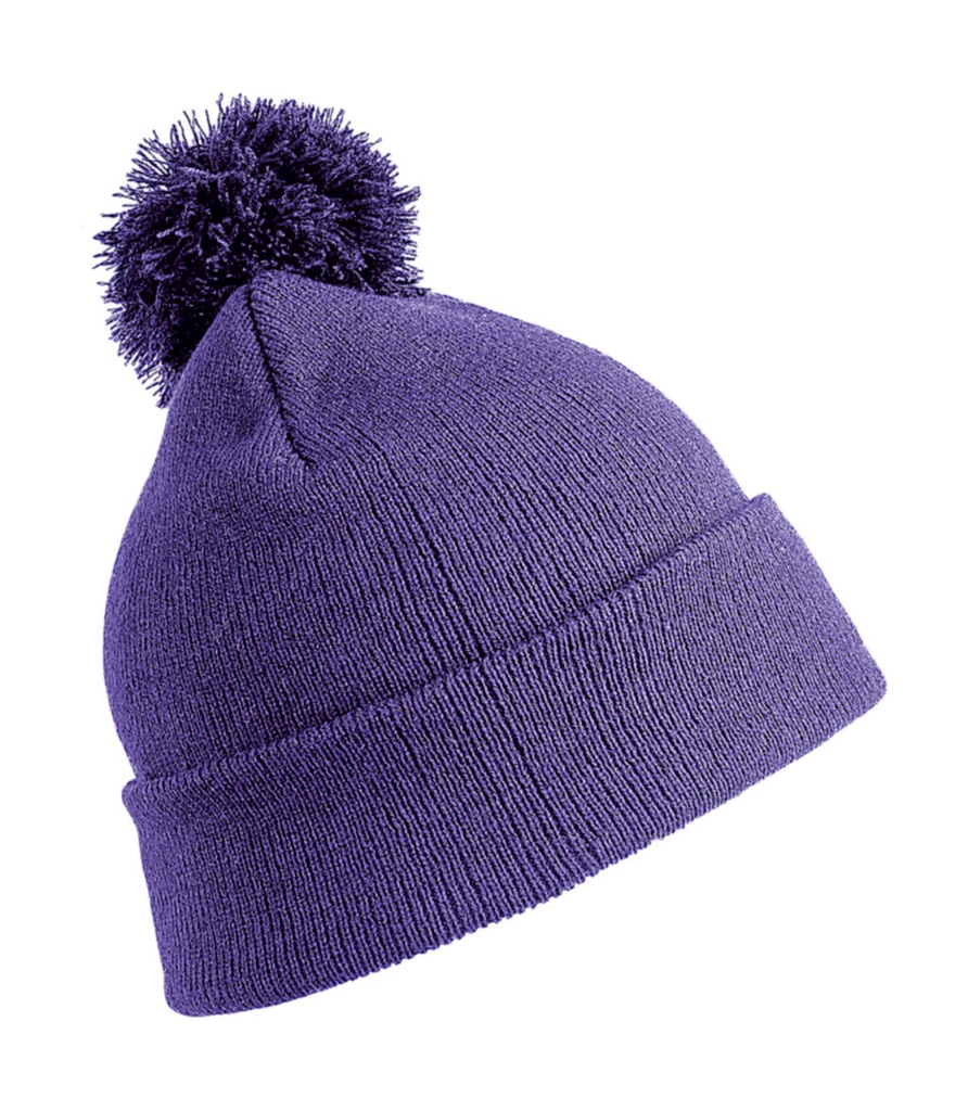 Pom Pom Beanie Purple