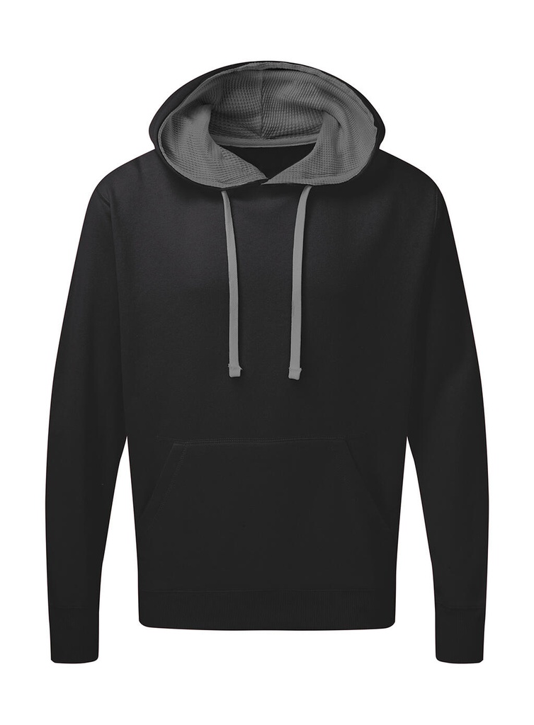 Contrast Hooded Sweatshirt Men Black/Grey