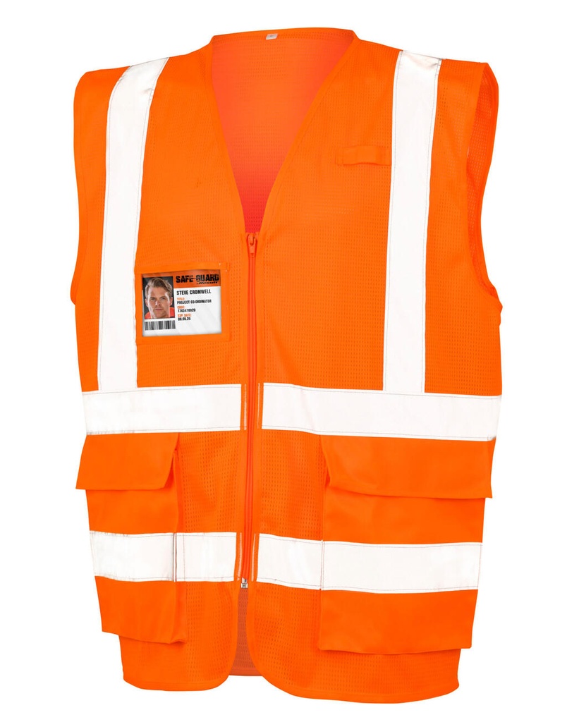 Executive Cool Mesh Safety Vest Fluorescent Orange
