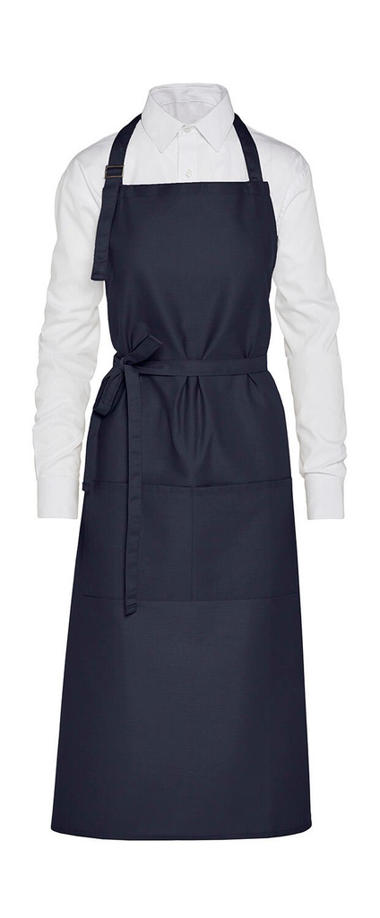 AMSTERDAM - Recycled Bib Apron with Pocket Navy