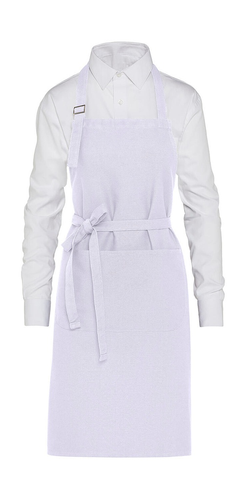 LISBON - Organic Heavyweight Bib Apron with Pocket White