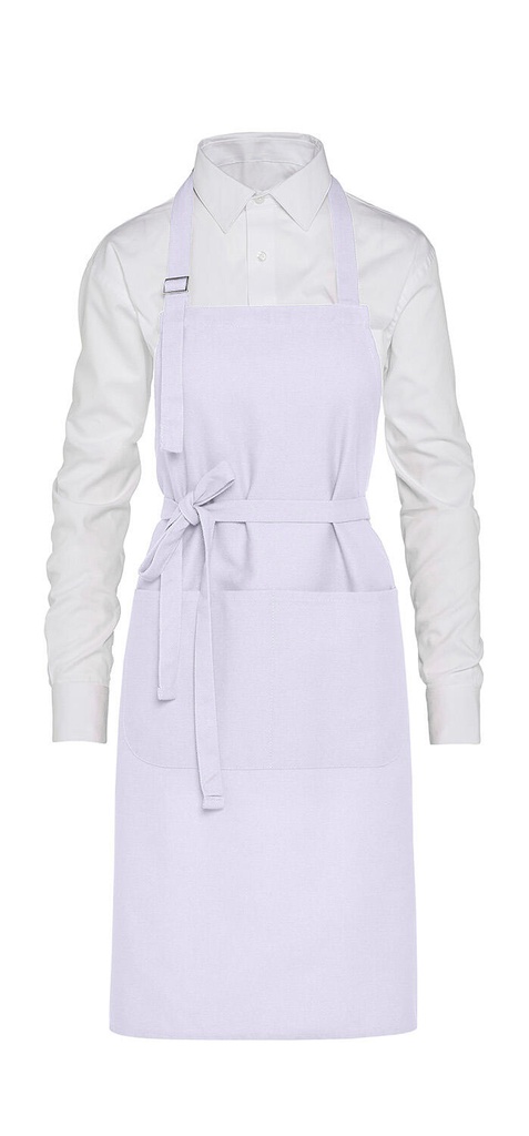 LISBON - Cotton Heavyweight Bib Apron with Pocket White