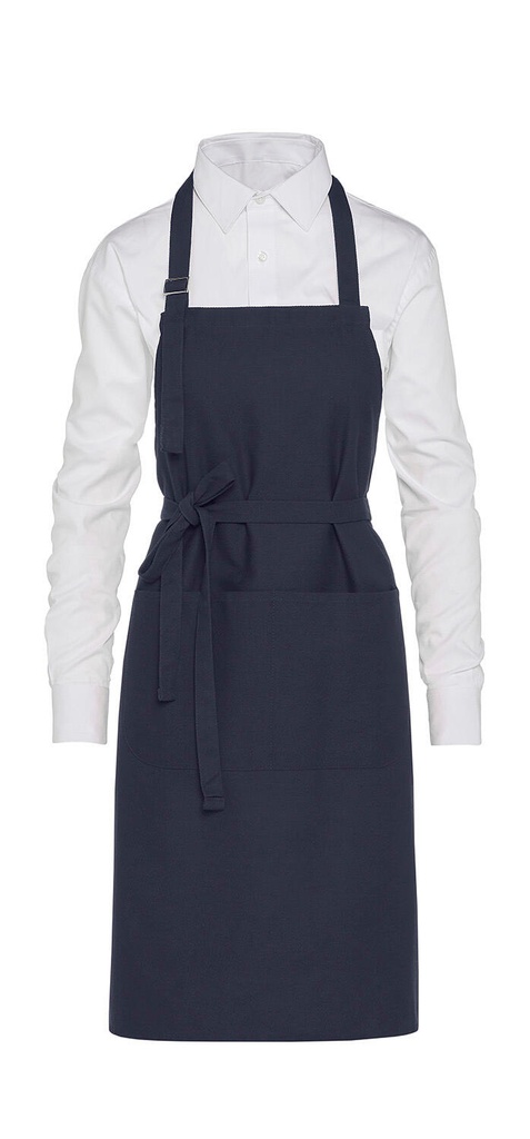 LISBON - Cotton Heavyweight Bib Apron with Pocket Navy