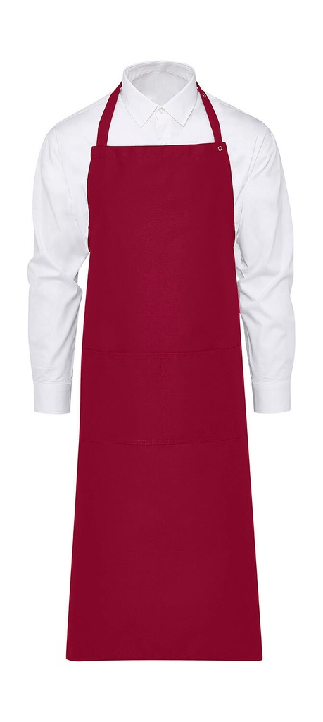 AMSTERDAM Bib Apron with Pocket Red