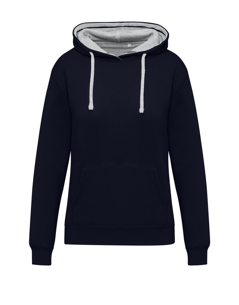 Originals Contrast Hooded Sweat Women Dark Black/Light Oxford