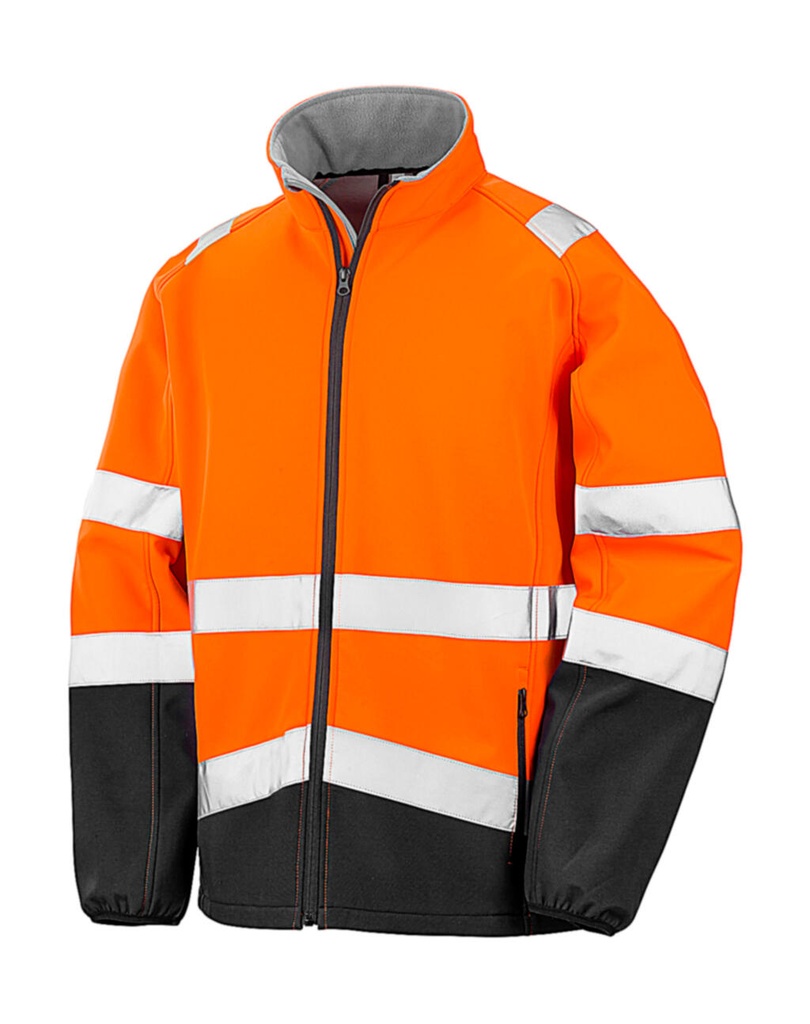 Printable Safety Softshell Fluorescent Orange/Black