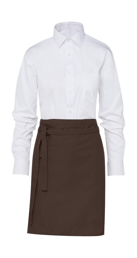 BRUSSELS Short Bistro Apron Brown