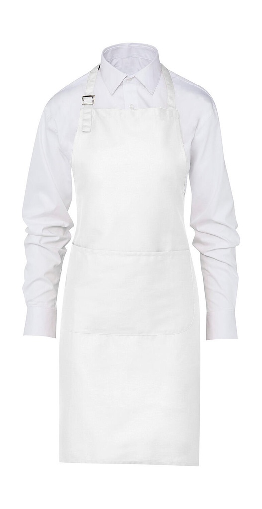LISBON 100% Cotton Bib Apron White