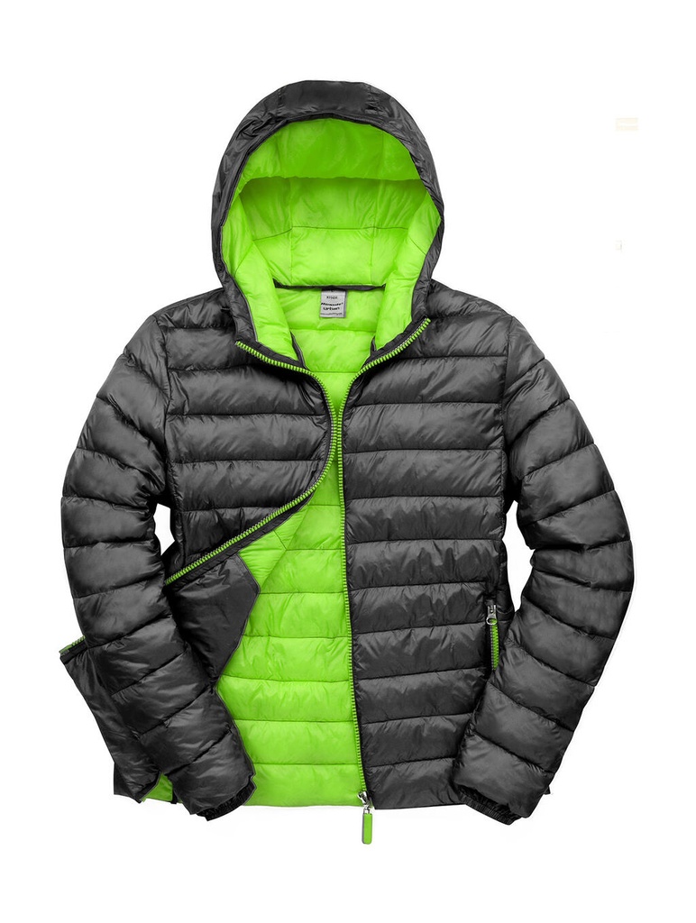 Snow Bird Hooded Jacket Black/Lime