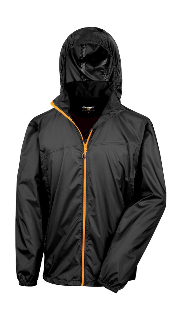 HDI Quest Lightweight Stowable Jacket Black/Orange