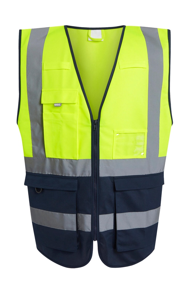 Pro Hi-Vis Executive Vest Yellow/Navy