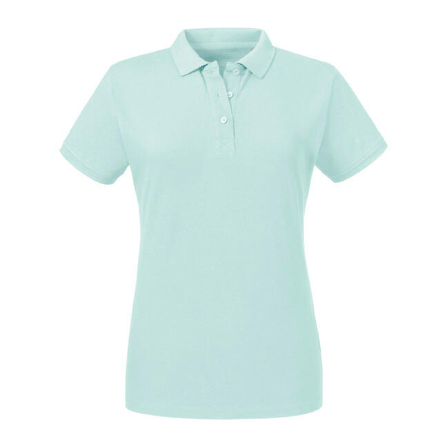 Ladies' Pure Organic Polo Aqua