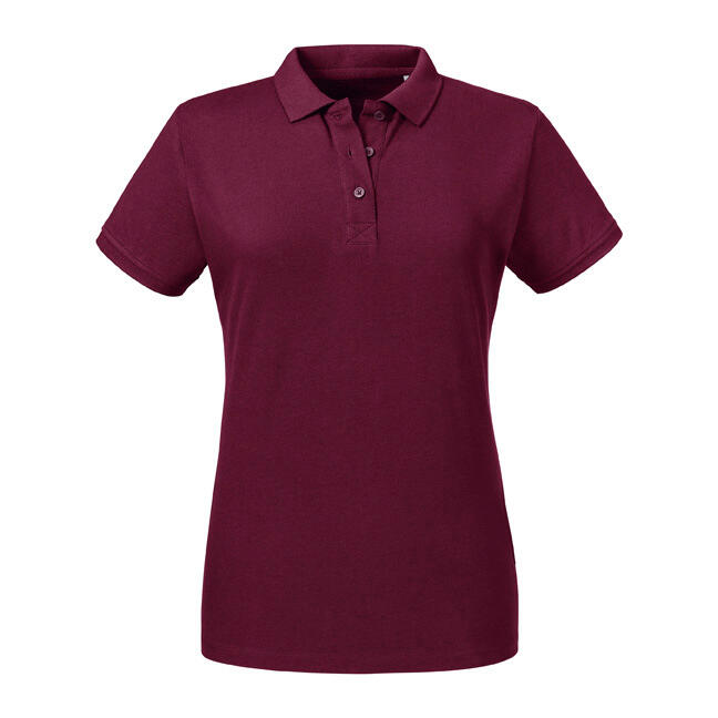 Ladies' Pure Organic Polo Burgundy