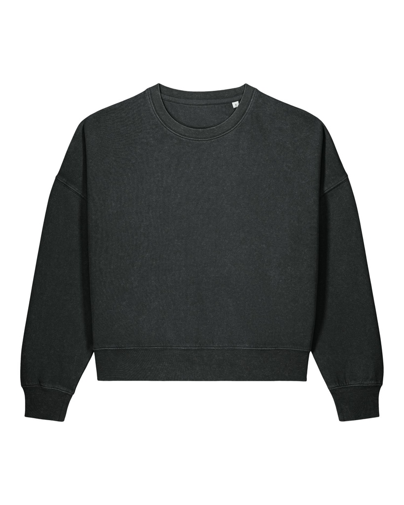 Stella Alma Vintage Crewneck G. Dyed Black Rock