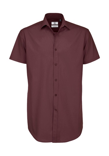 Black Tie SSL/men Poplin Shirt Luxurious Red