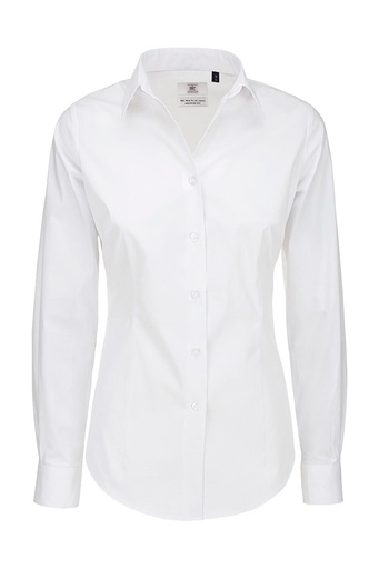 Black Tie LSL/women Poplin Shirt White