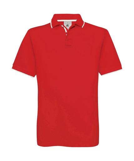 Safran Sport Tipped Polo Red/White