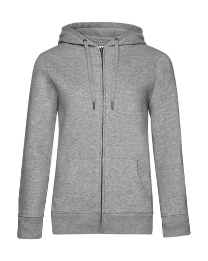QUEEN Zipped Hooded /women Heather Grey