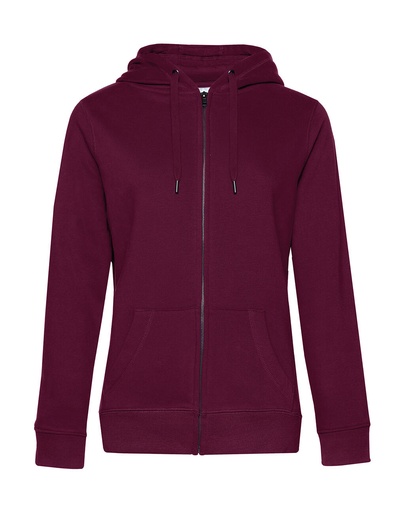 QUEEN Zipped Hooded /women Dark Cherry