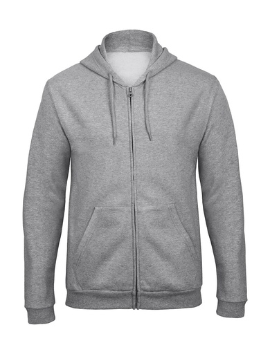 ID.205 50/50 Hooded Full Zip Sweat Unisex Heather Grey
