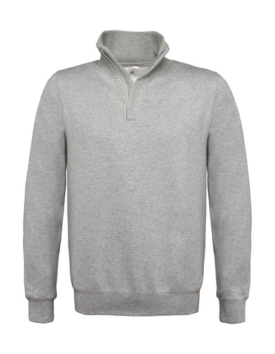 ID.004 Cotton Rich 1/4 Zip Sweat Heather Grey