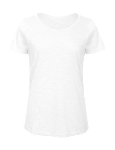Inspire Slub /women T-shirt Chic Pure White