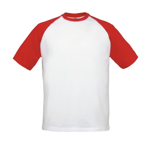 T-Shirt Base-Ball White/Red