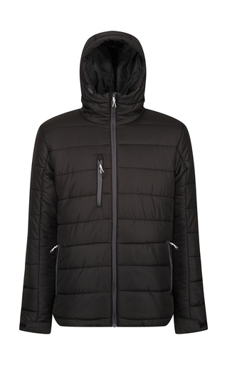 Men’s Navigate Thermal Hooded Jacket Black/Seal Grey