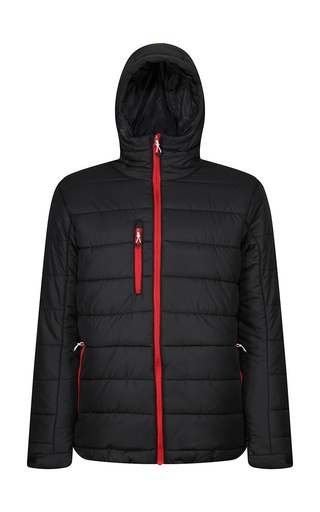 Men’s Navigate Thermal Hooded Jacket Black/Classic Red