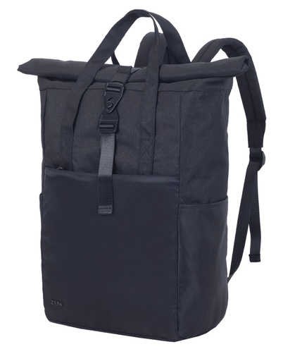 Ruby Roll-Up Laptop Backpack Black/Black