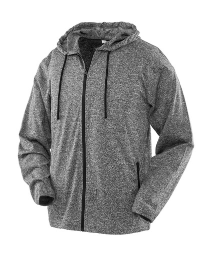 Men's Hooded Tee-Jacket Marl Grey