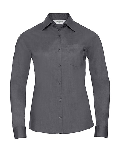 Ladies' LS Poplin Shirt Corporate Blue
