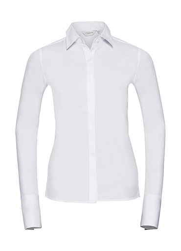 Ladies' LS Ultimate Stretch Shirt White