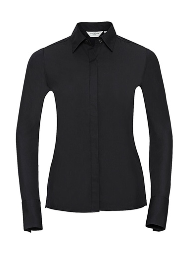 Ladies' LS Ultimate Stretch Shirt Black