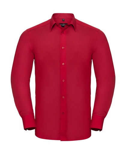 Tailored Poplin Shirt LS Classic Red