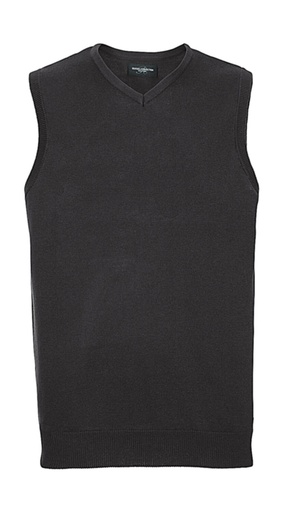 Adults' V-Neck Sleeveless Knitted Pullover Black