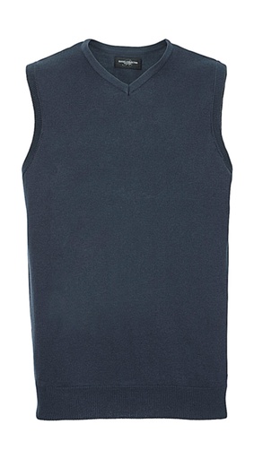 Adults' V-Neck Sleeveless Knitted Pullover French Navy