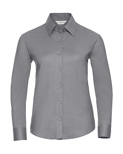 Ladies' Classic Oxford Shirt LS Silver