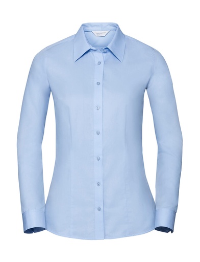 Ladies' LS Tailored Coolmax® Shirt Light Blue