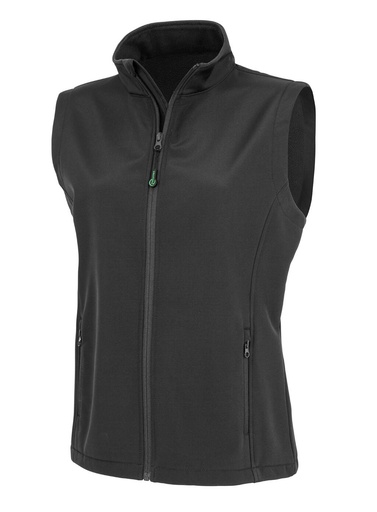 Women's Recycled 2-Layer Printable Softshell B/W Black