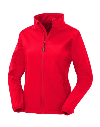 Women's Recycled 2-Layer Printable Softshell Jkt Red