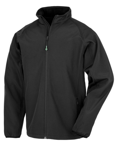 Men's Recycled 2-Layer Printable Softshell Jacket Black
